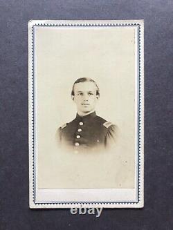 Antique Civil War Soldier Baton Rouge Louisiana Young Officer Cdv Photo