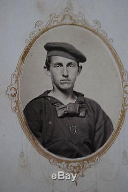 Antique Civil War Soldier CDV photo #6 Navy Naval Sailor Paducah Kentucky