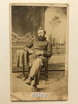 Antique Civil War Soldier IDd As Or To Mariah Slaughter Cdv Photo