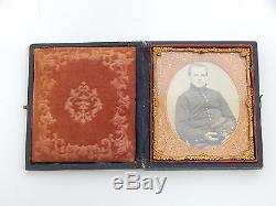 Antique Civil War Soldier Photograph in Original Case-Beautiful Condition