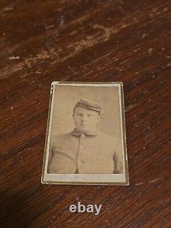 Antique Civil War Tiny CDV Union Soldier Ed Moss Photograph Iowa 35th Inf I Comp