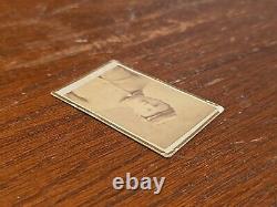 Antique Civil War Tiny CDV Union Soldier Ed Moss Photograph Iowa 35th Inf I Comp