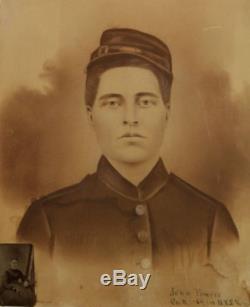 Antique Civil War Union Soldier Photograph, Pvt. John Powers, 169th NYS Vol. NR