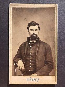 Antique IDd 9th Kansas Calvary Civil War Soldier Lawrence KS CDV Photo