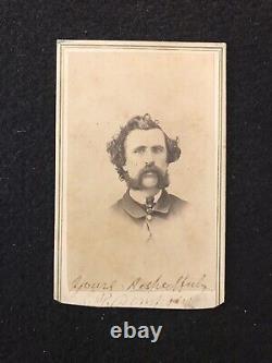 Antique Identified Civil War Union Soldier Mutton Chops Mustache Cdv Photo