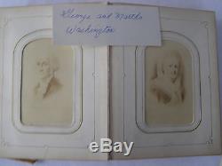 Antique Identified Photo Album Civil War Soldiers cdv Tintype girl with Cat NY NJ