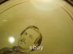 Antique Large Portrait of a Civil War Sergeant Soldier by S. B. Howard In Frame