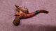 Antique Meerschaum Charoot Pipe 1890's Civil War Soldier & Amber Stem