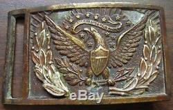 Antique Original Civil War Eagle Belt Buckle # 385 Soldier Battle Field Dug