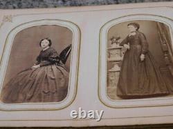 Antique Photo Album with Civil War Era Photos, Civil War soldier and priest's