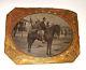 Antique Tintype Photograph Civil War Soldier on Horse Horseback with Sword