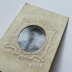 Antique Tintype Photograph Handsome Young Man In Kepi Civil War Soldier Cigar