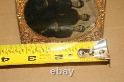 Antique Vintage 1860's Civil War Tintype Photograph 3 Young Brothers Soldiers