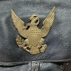 Auth Civil War Soldier Leather Messenger Crossbody Bag Shoulder Field Haversack