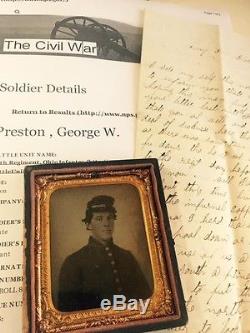 Awesome 1863 Ohio Infantry CIVIL WAR LETTER & Soldier Picture from Mississippi