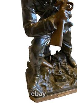 BRADLEY & HUBBARD Bronze Metal Civil War Army Soldier Statue 15 Antique 1890s