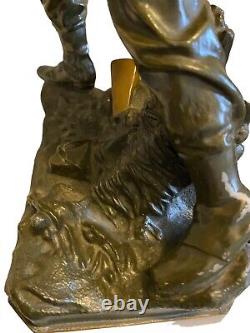 BRADLEY & HUBBARD Bronze Metal Civil War Army Soldier Statue 15 Antique 1890s