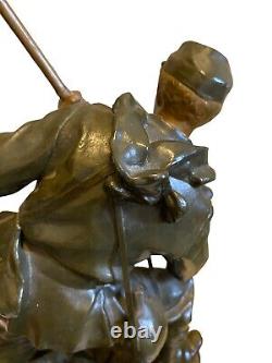 BRADLEY & HUBBARD Bronze Metal Civil War Army Soldier Statue 15 Antique 1890s