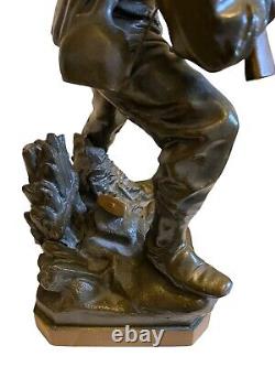 BRADLEY & HUBBARD Bronze Metal Civil War Army Soldier Statue 15 Antique 1890s