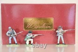BRITAINS 17529 AMERICAN CIVIL WAR CONFEDERATE SOLDIERS FIRING LINE SET BOXED nv