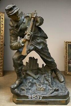 Bradley & Hubbard B&H Antique Civil War Army Soldier Statue