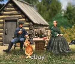 Britains CIVIL War Union 31305 Union Officer, His Wife And Dog