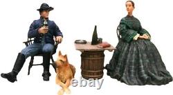 Britains CIVIL War Union 31305 Union Officer, His Wife And Dog