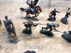 Britains Civil War Toy Soldiers, Various soldiers with Horses and Cart (#A2)