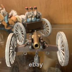 Britains Swoppet Civil War Artillery Limber Cannon and Crew Carriage Confederate