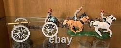 Britains Swoppet Civil War Artillery Limber Cannon and Crew Carriage Grey Coats
