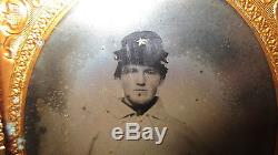 C 1860 Civil War ambrotype Confederate soldier withpistol Texas