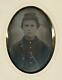 C. 1860's Civil War Soldier Portrait Full Plate Tintype (Confederate or Union)