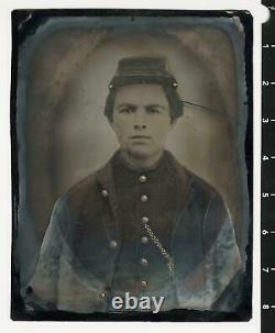 C. 1860's Civil War Soldier Portrait Full Plate Tintype (Confederate or Union)