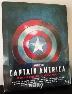 CAPTAIN AMERICA Trilogy First Avenger Winter Soldier Civil War BluRay STEELBOOK
