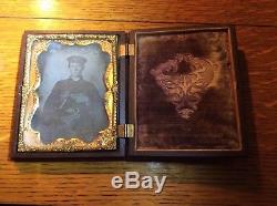 CASED CIVIL WAR TINTYPE PHOTO OF E. A Hannaford UNION SOLDIER In PHOTOGRAPH CASE