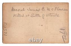 CDV CIRCA 1860s CIVIL WAR GENERAL JAMES B. McPHERSON KILLED AT BATTLE OF ATLANTA