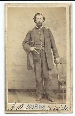 CDV CIVIL WAR SOLDIER IDENTIFIED 84TH ILLINOIS WOUNDED