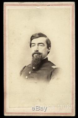 CDV Civil War Soldier Officer by Vicksburg Mississippi Photographer Washington