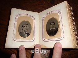 CDV & Tintype Album- Vernon, Indiana, IN Three Civil War Soldiers. 48 Images