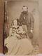 CDV image of soldier with wife & child. RC Dutcher written on back New Haven CT