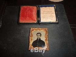 CIVIL WAR 9th Plate Tintype Union Soldier THERMOPLASTIC CASE SHELL JACKET TINT