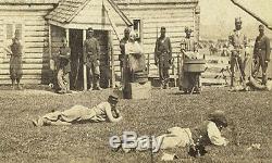 CIVIL War Black Contraband Union Soldiers Lafayette Hq Yorktown Battle CDV Brady