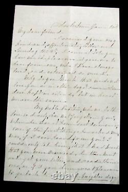 CIVIL WAR CONFEDERATE SOLDIERS' MOTHER's LETTER TO UNION DR JOHN MOORE MCCALLA