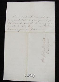 CIVIL WAR CONFEDERATE SOLDIERS' MOTHER's LETTER TO UNION DR JOHN MOORE MCCALLA