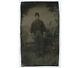 CIVIL WAR ERA SOLDIER With GILDED BUTTONS PAINTED BKGD With FLAG TINTED TINTYPE