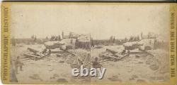 CIVIL WAR ERA STEREOVIEW OF KING COTTON With SOLDIERS, YORKTOWN, VA, BY BRADY & CO