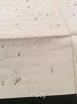 CIVIL WAR LETTER CANDID INTERESTING SOLDIER Id'd Written W Interesting PS NOTE