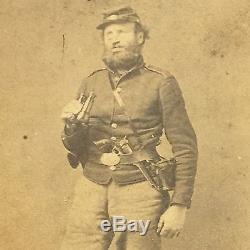CIVIL WAR PERIOD CDV OF Armed Union Soldier Scout Of The Potomac Named BB HARZ