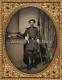 CIVIL WAR PHOTOGRAPH Unidentified soldier in Confederate officer's uniform