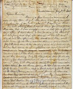 CIVIL War Soldier Letter Donaldsonville Louisiana 1863 28th Maine Great Battle